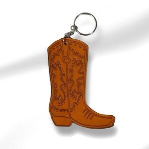 New Handmade Real Leather Cowboy / Cowgirl Boots Keychain.